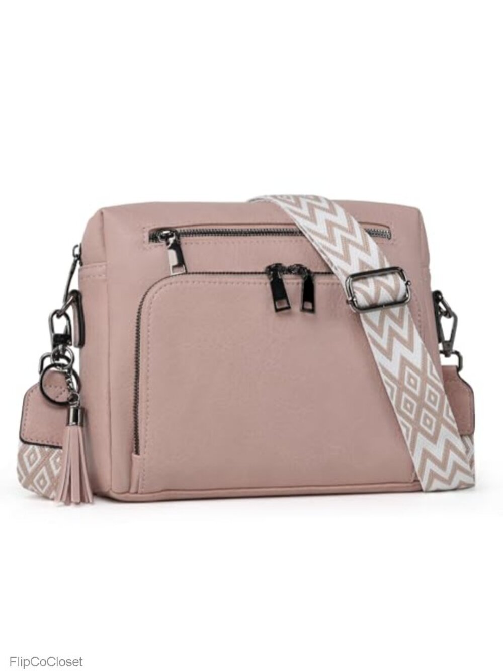 Vegan Leather Crossbody Bag RFID Wallet Adjustable Strap Travel Purse